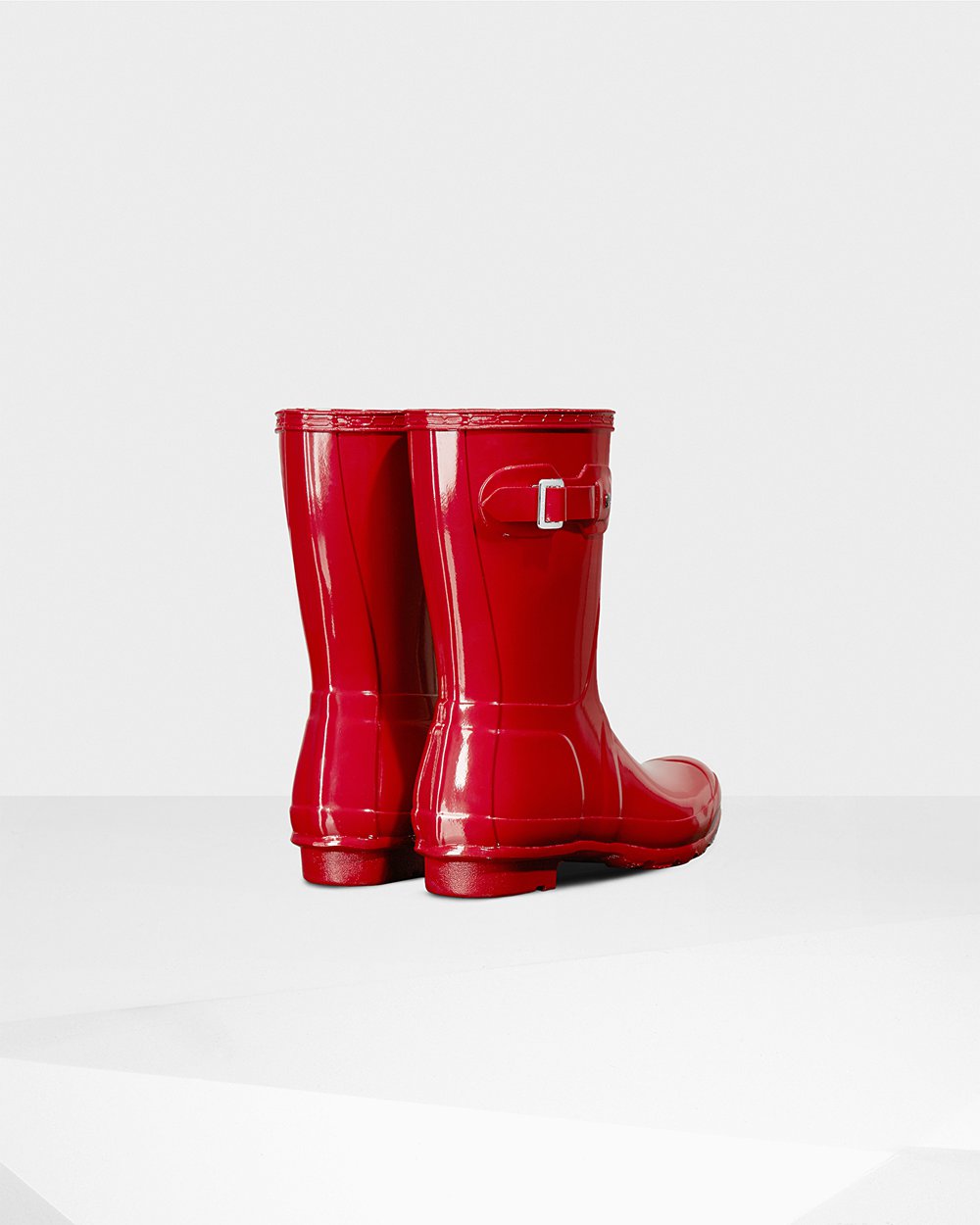 Botas De Cortas Hunter Mujer Original Gloss - Rojas - Argentina 3786UWGFJ